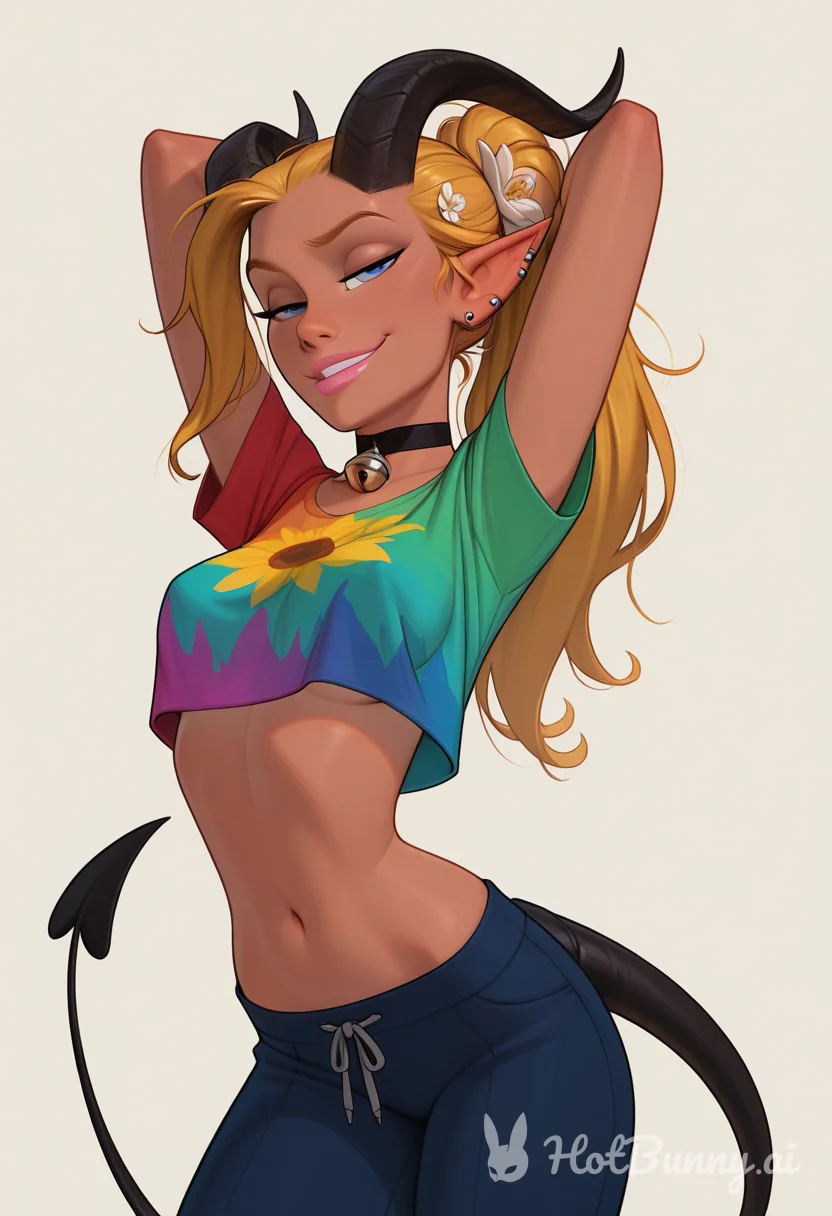 Succubus Ebony Blonde Ai Hentai