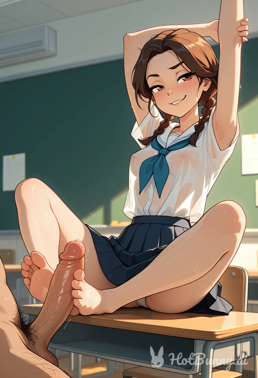 Footjob Schoolgirl Ai Hentai