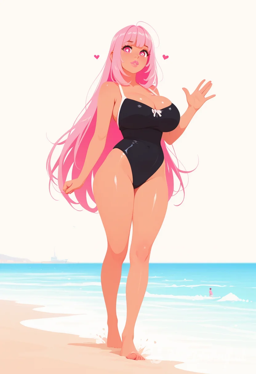 Pink Lips Vtuber Swimsuit Ai Hentai