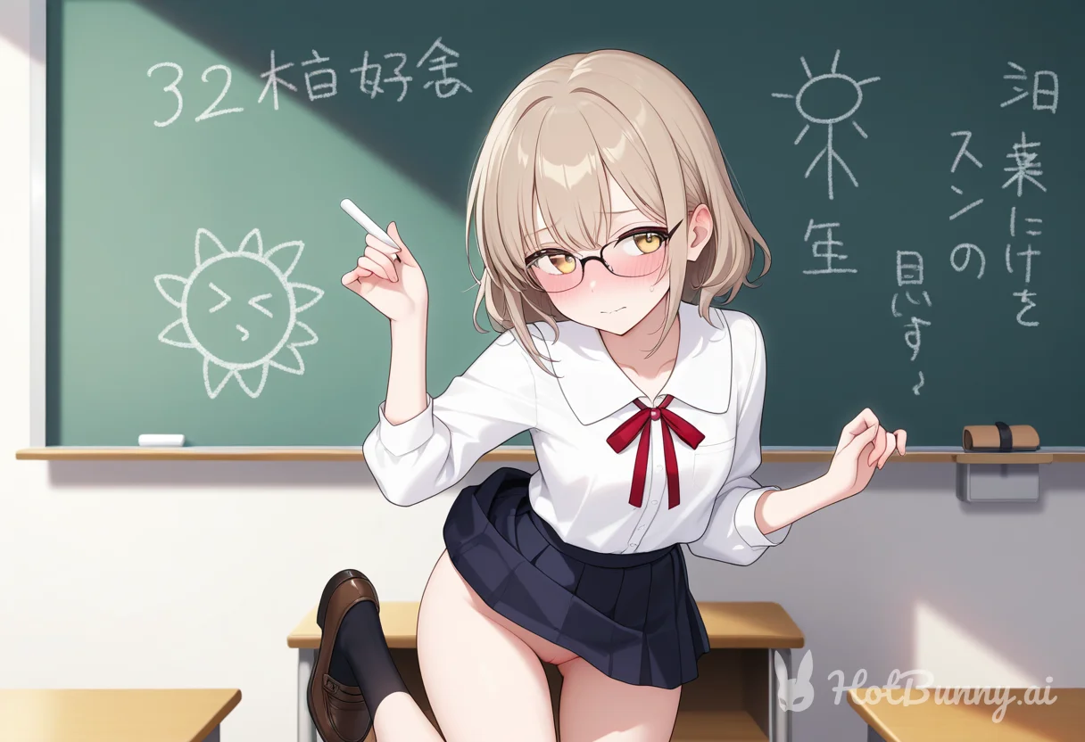 School Schoolgirl Blonde Ai Hentai