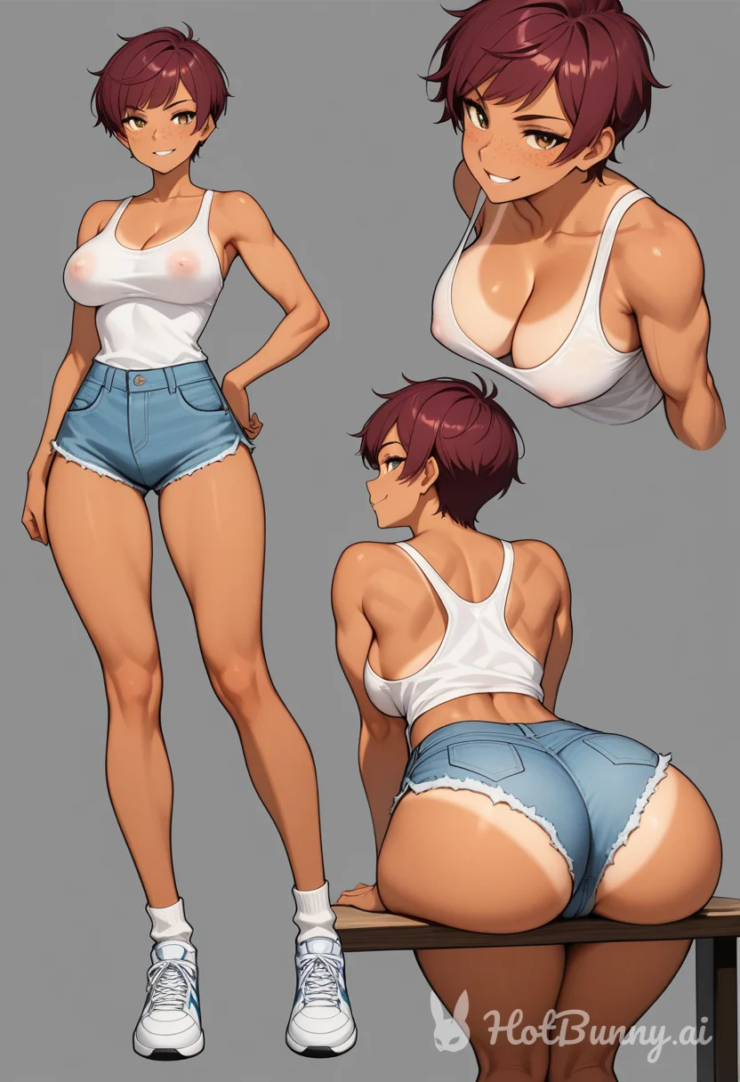 Ebony Muscle Girl Tomboy Ai Hentai