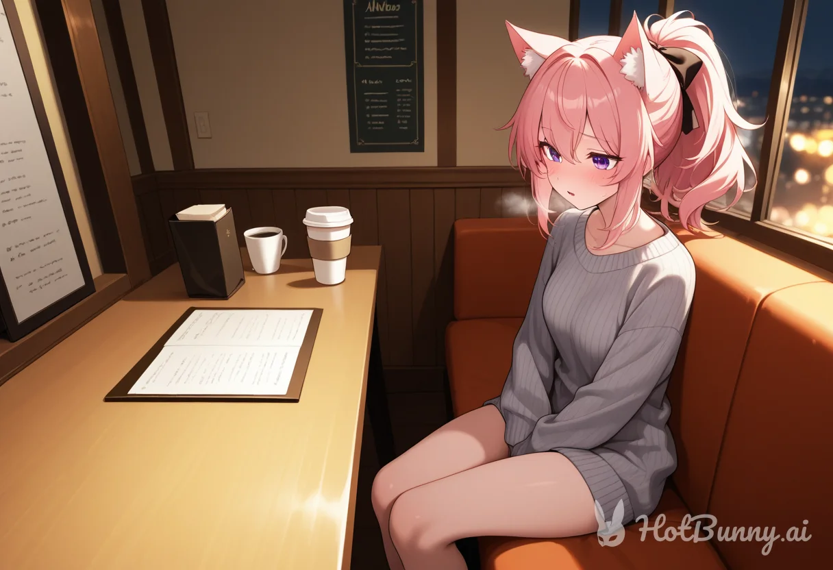Hakui Koyori from Hololive Cat Girl Ai Hentai