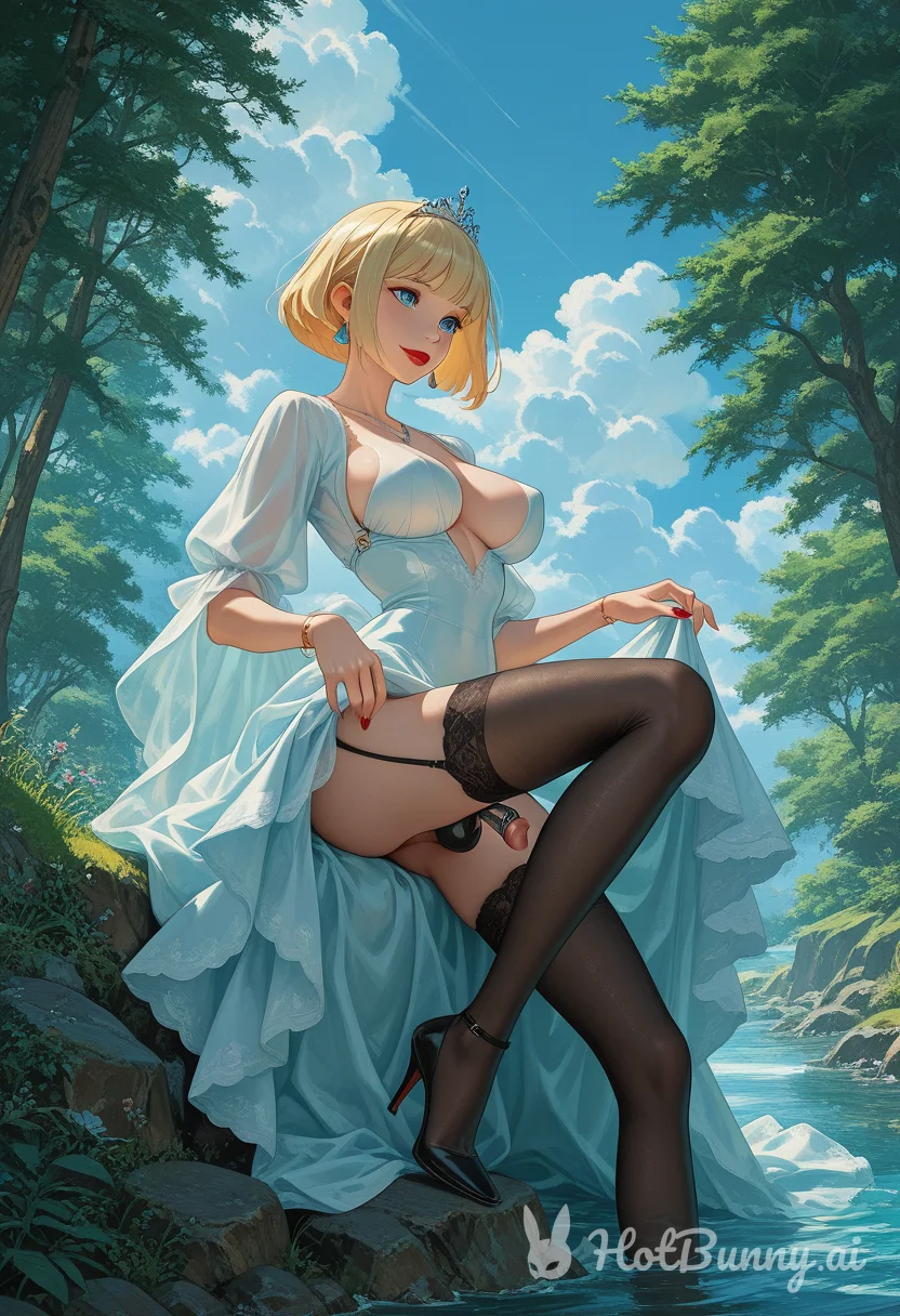 Futanari Blonde Lingerie Ai Hentai