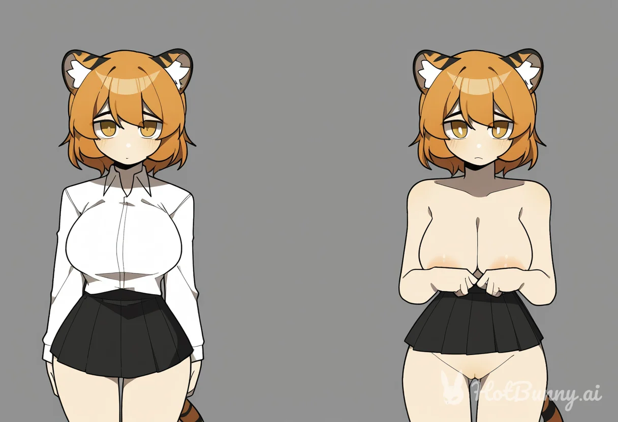 Tiger Girl with Dress