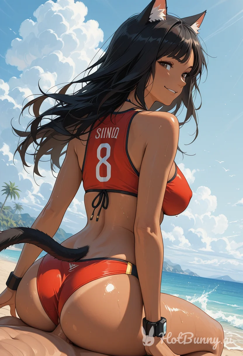 Cat Girl Assjob Ebony Ai Hentai