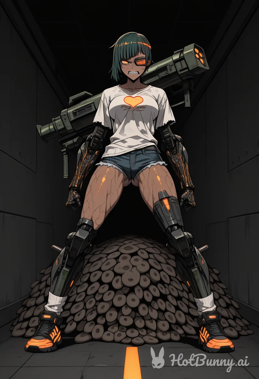 Ebony Muscle Girl Cyberpunk Ai Hentai