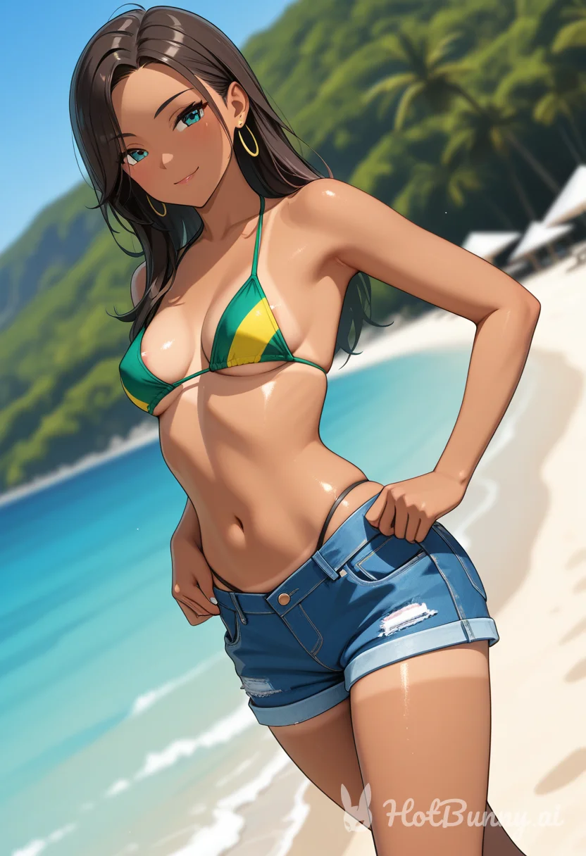 Ebony Swimsuit Ai Hentai