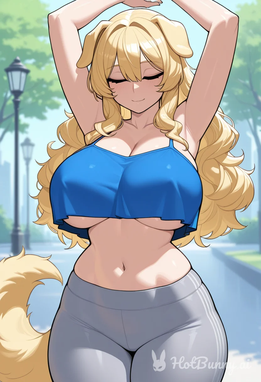 Dog Girl Huge Tits Blonde Ai Hentai