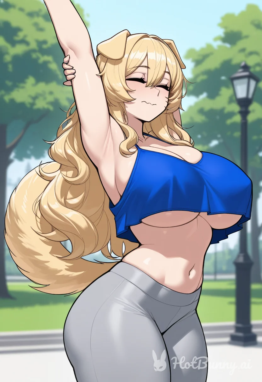 Dog Girl Huge Tits Blonde Ai Hentai