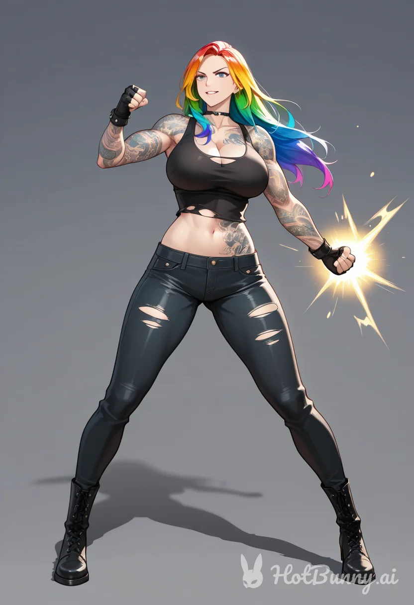 Muscle Girl Blonde Ai Hentai