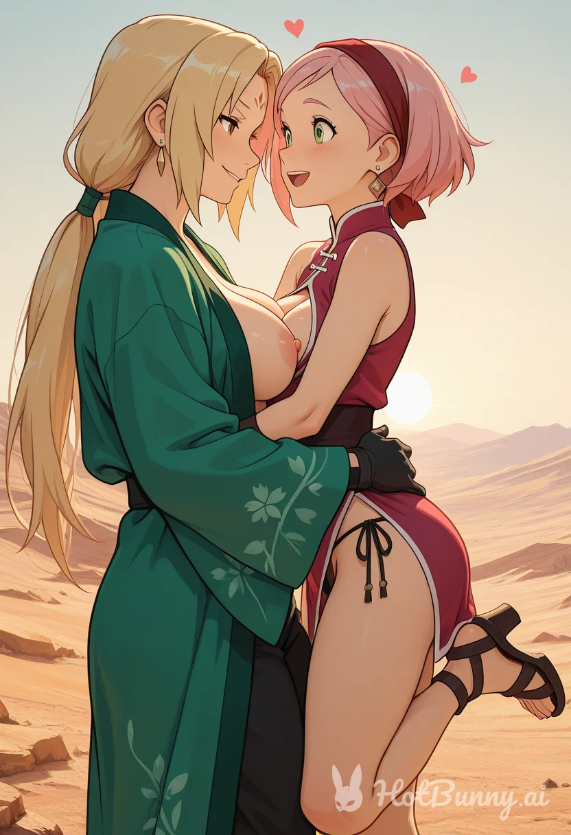 Sakura and Tsunade