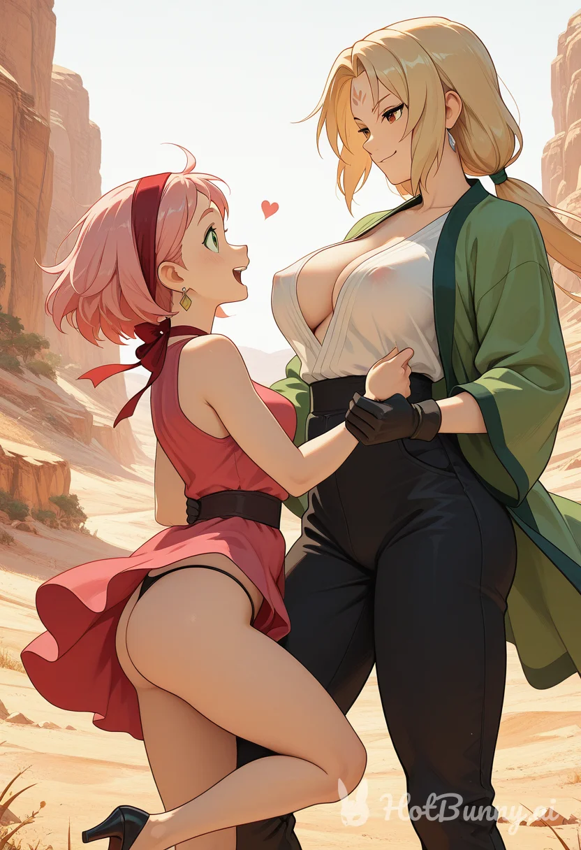 Sakura and Tsunade