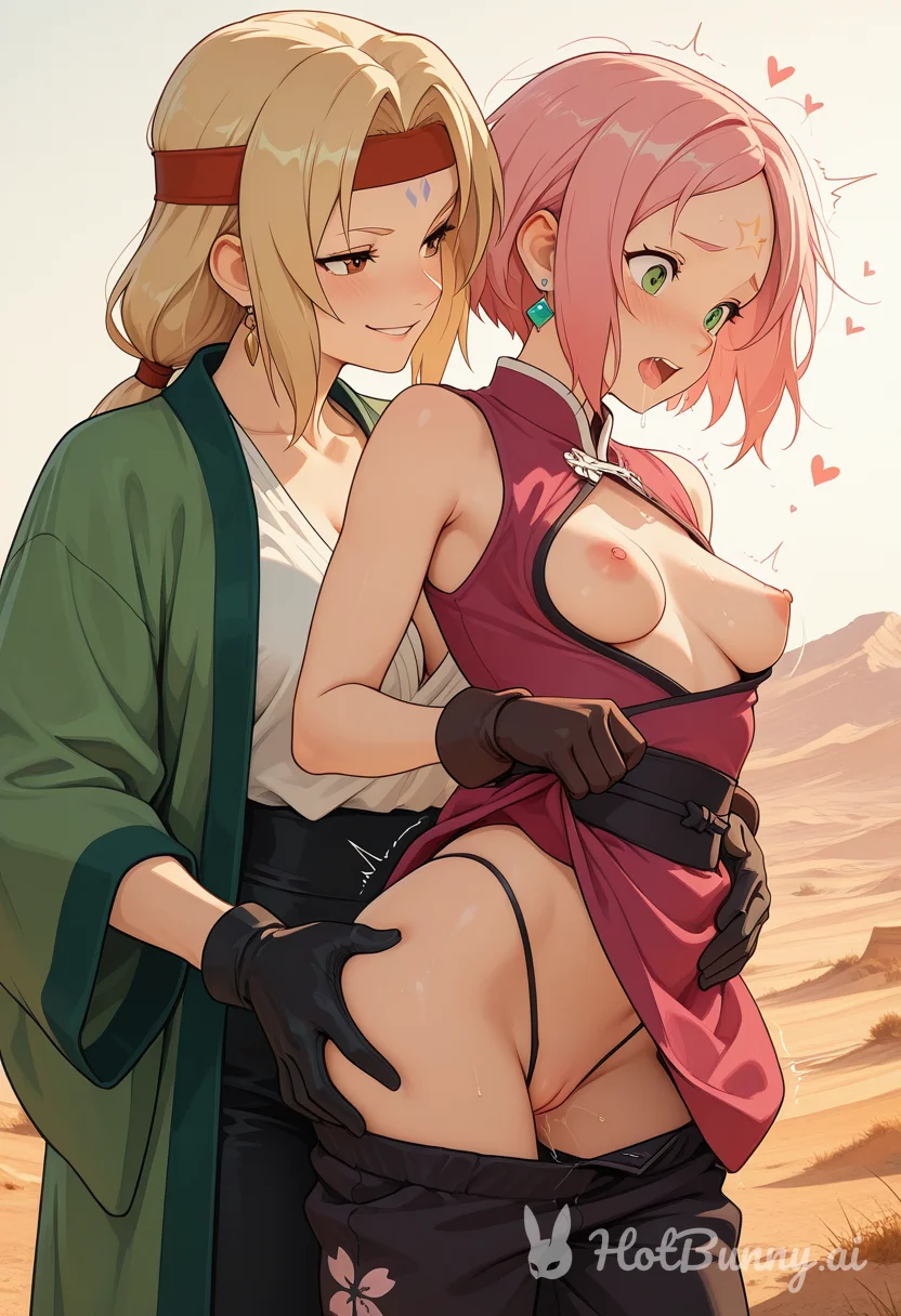 Sakura and Tsunade