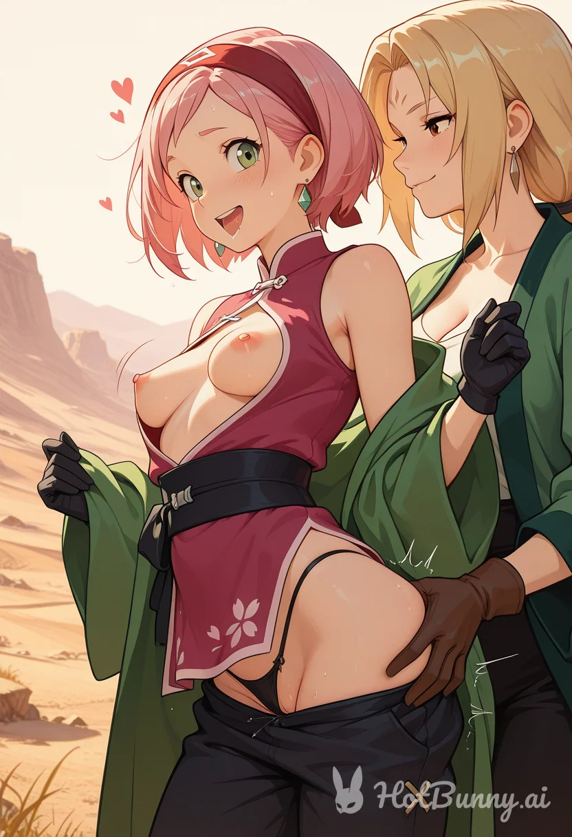 Sakura and Tsunade