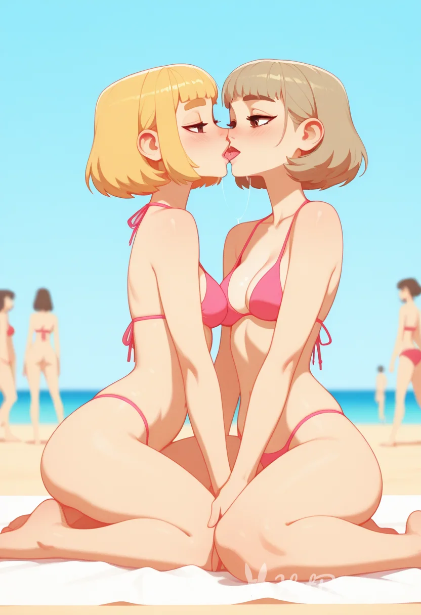 Lesbian Swimsuit Blonde Ai Hentai