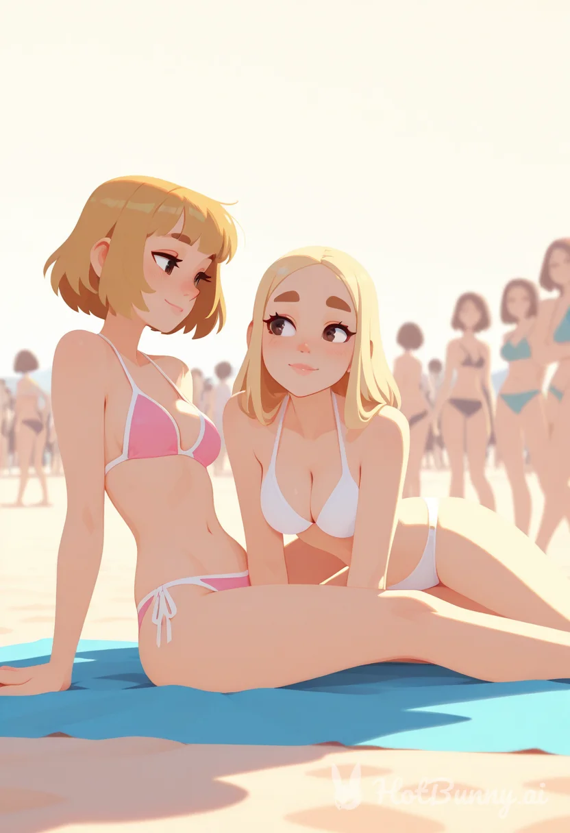 Lesbian Swimsuit Blonde Ai Hentai