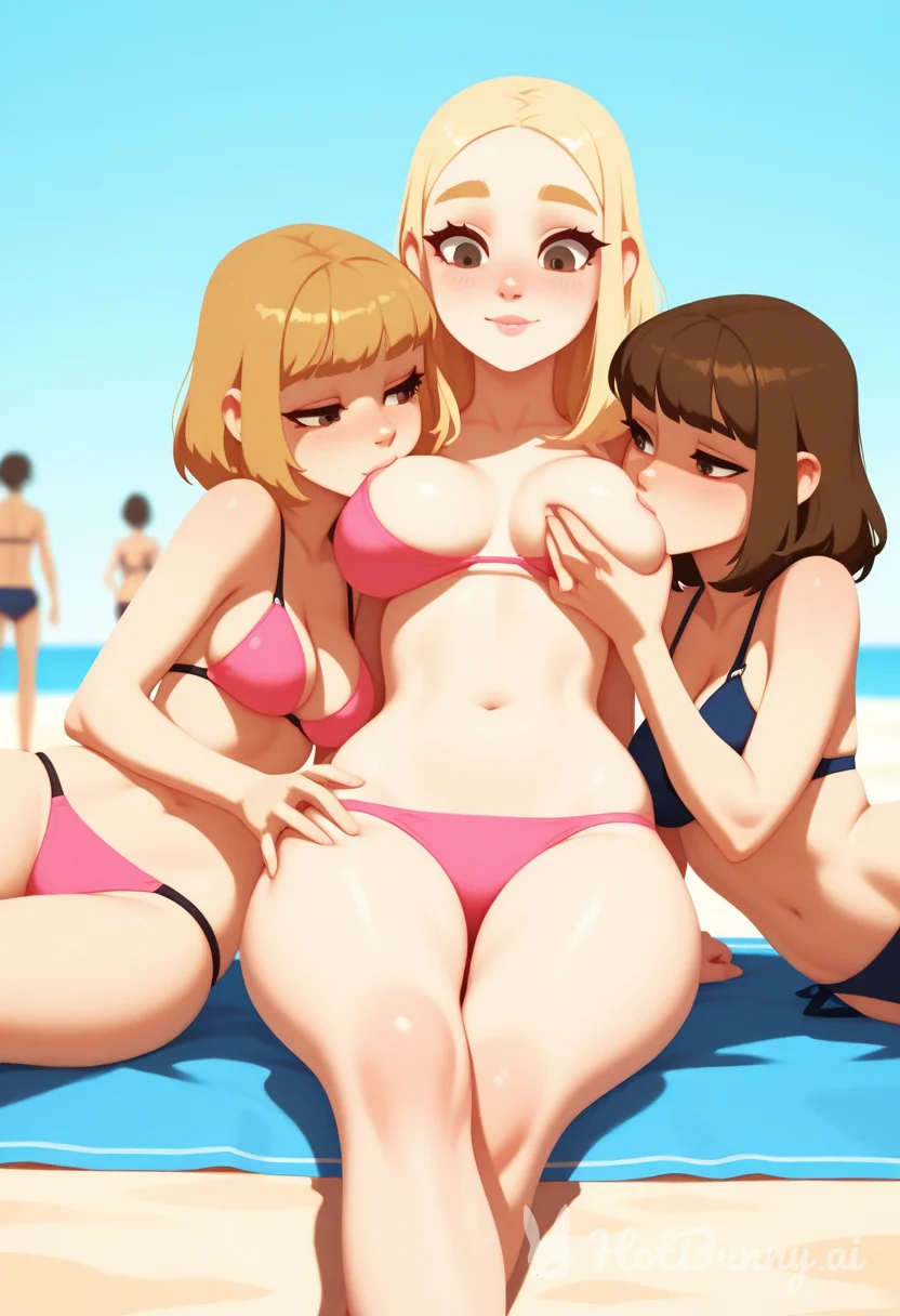 Lesbian Swimsuit Blonde Ai Hentai