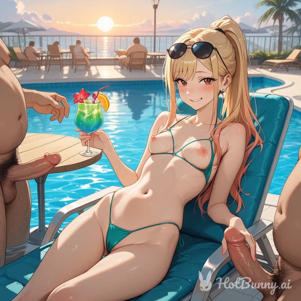 Gangbang Swimsuit Blonde Ai Hentai