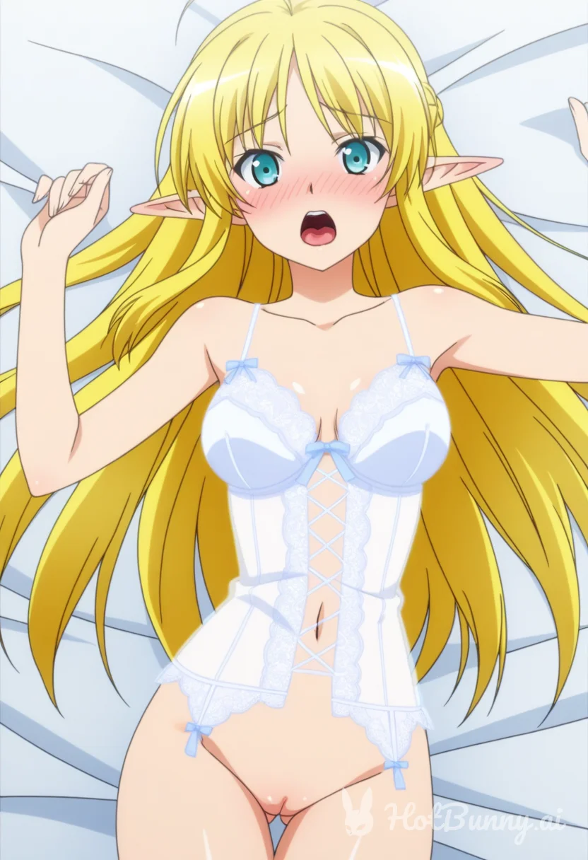 Elf Blonde Lingerie Ai Hentai