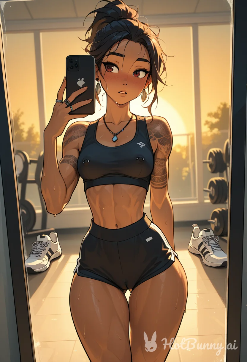 Ebony Muscle Girl Ai Hentai
