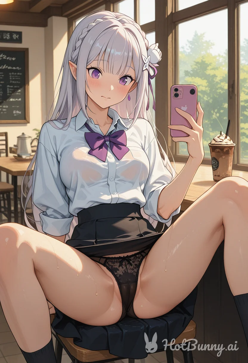 Emilia from Re Zero Elf Ai Hentai