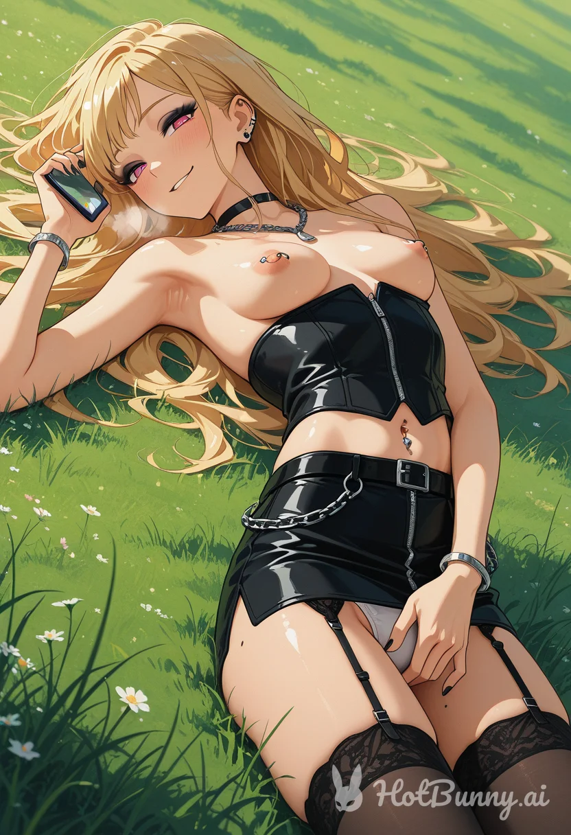 Masturbation Blonde Lingerie Ai Hentai