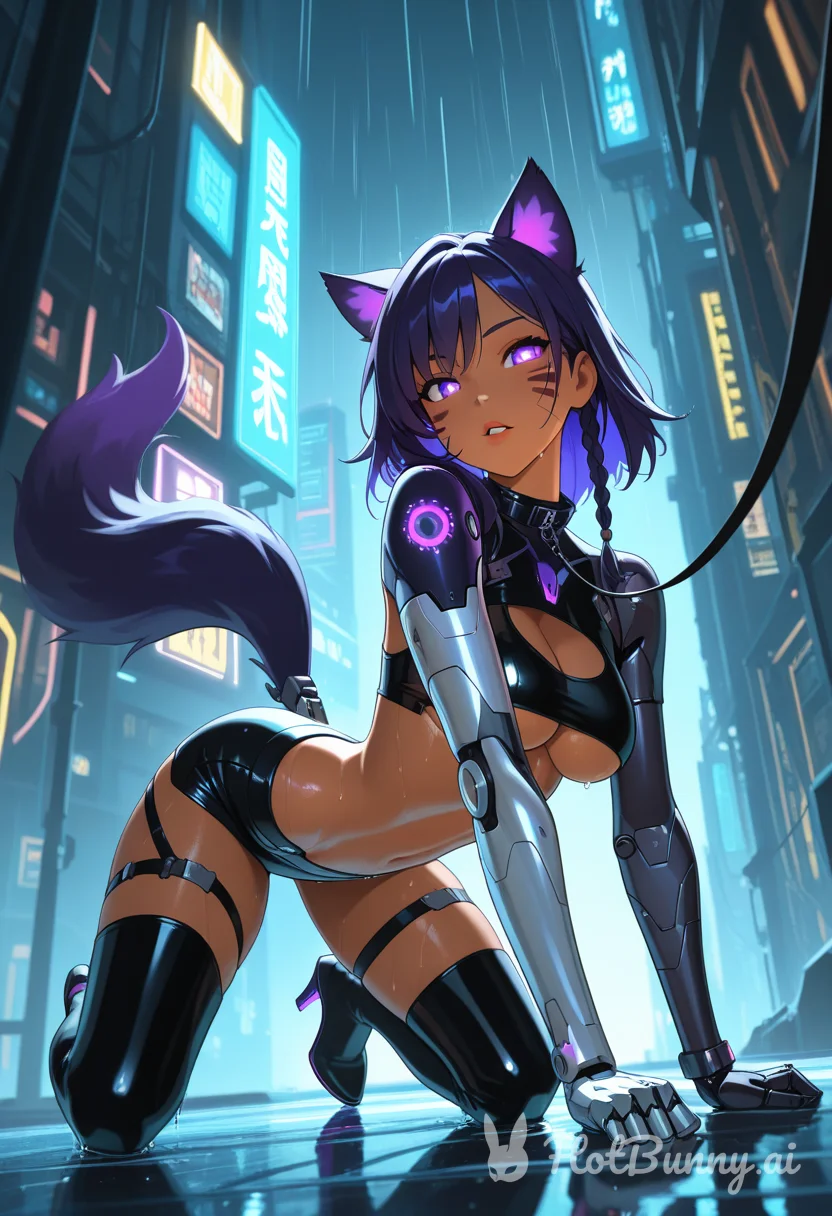 Cat Girl Ebony Vtuber Ai Hentai