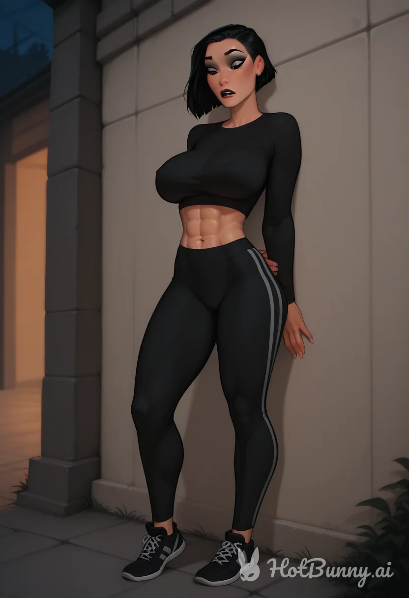 Ebony Muscle Girl Goth Ai Hentai