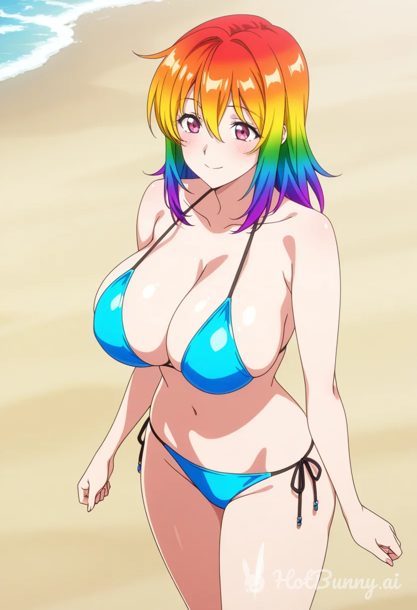 Swimsuit Huge Tits Blonde Ai Hentai