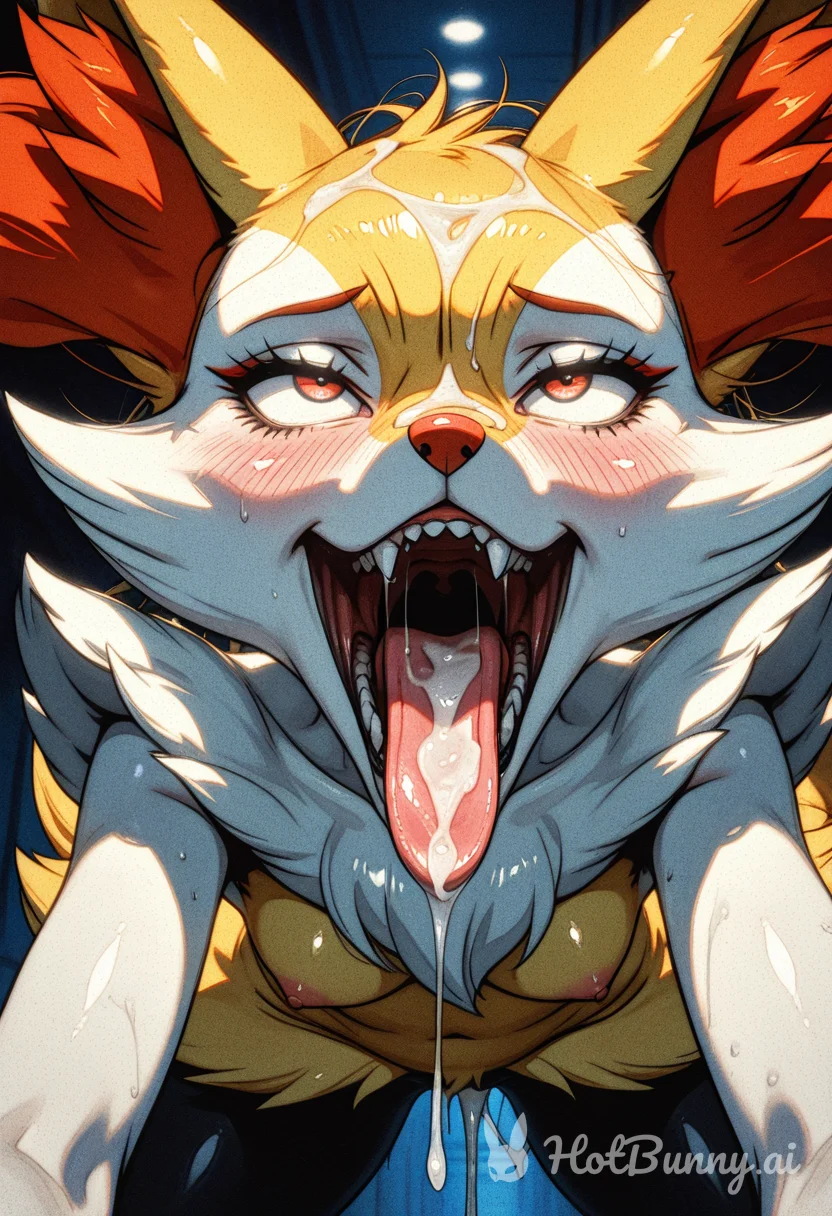 Braixen from Pokemon Furry Ahegao Ai Hentai