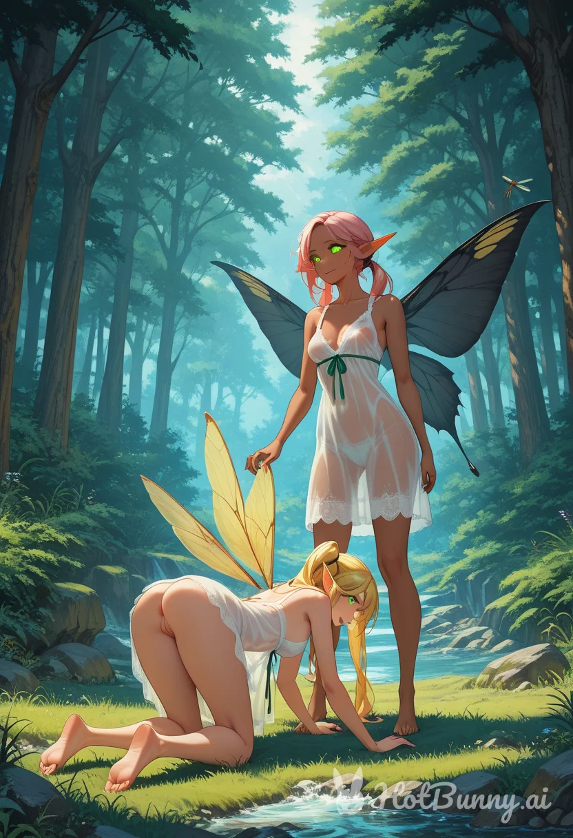 Elf Ebony Blonde Ai Hentai