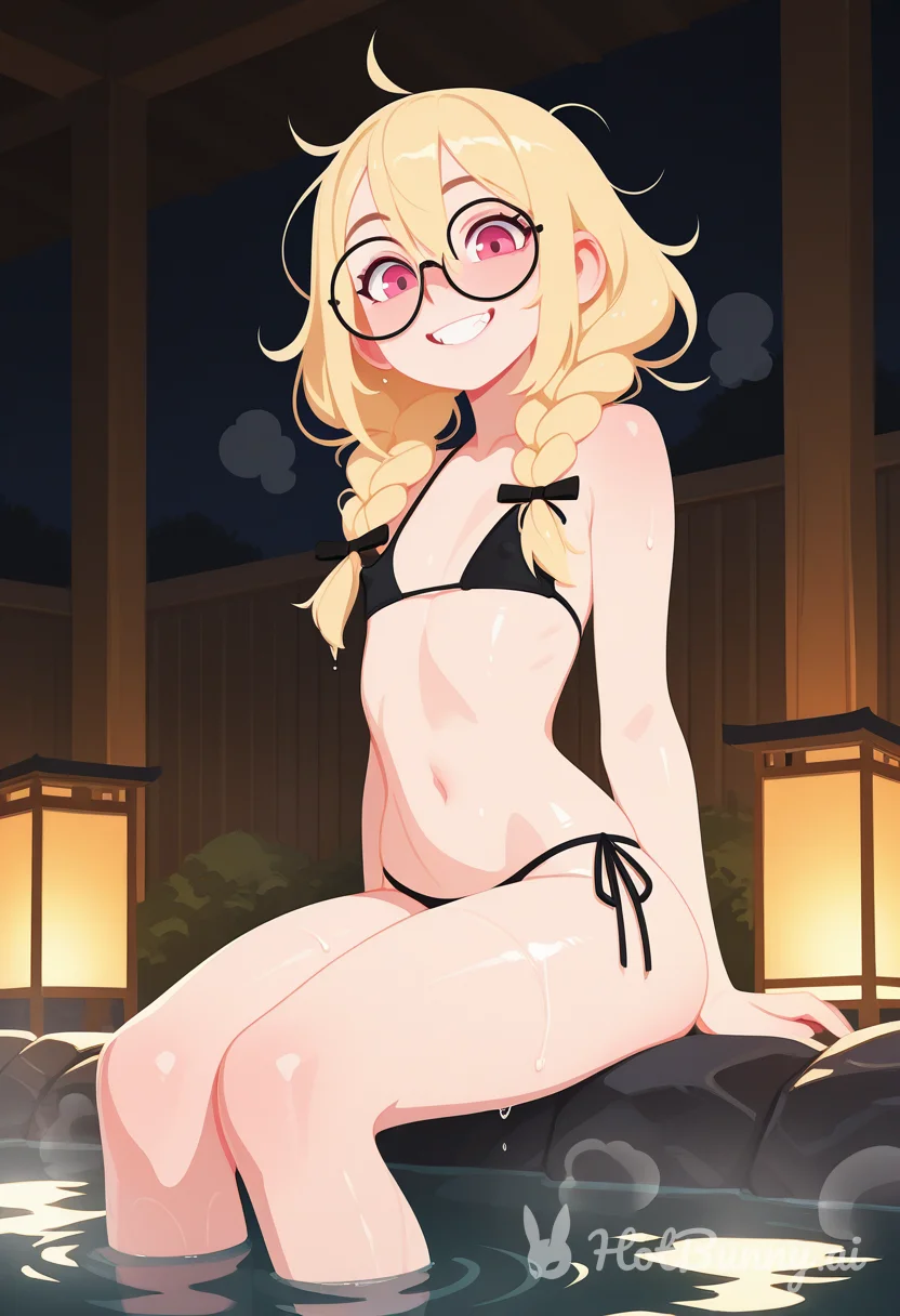 Swimsuit Blonde Onsen Ai Hentai