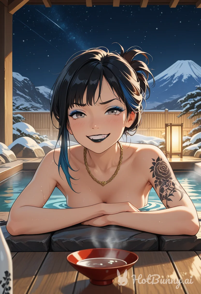 Brigit in hot spring