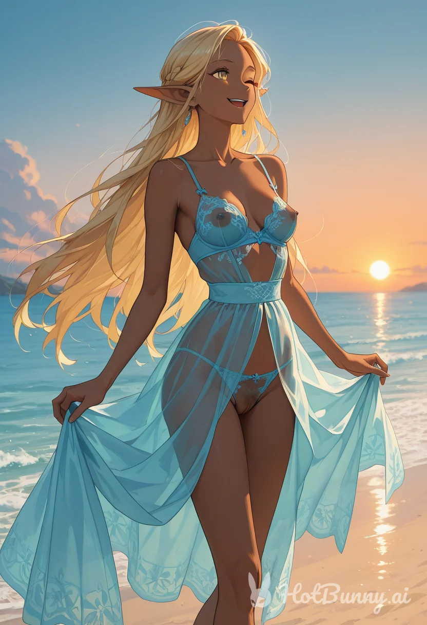 Elf Lingerie Ebony Ai Hentai