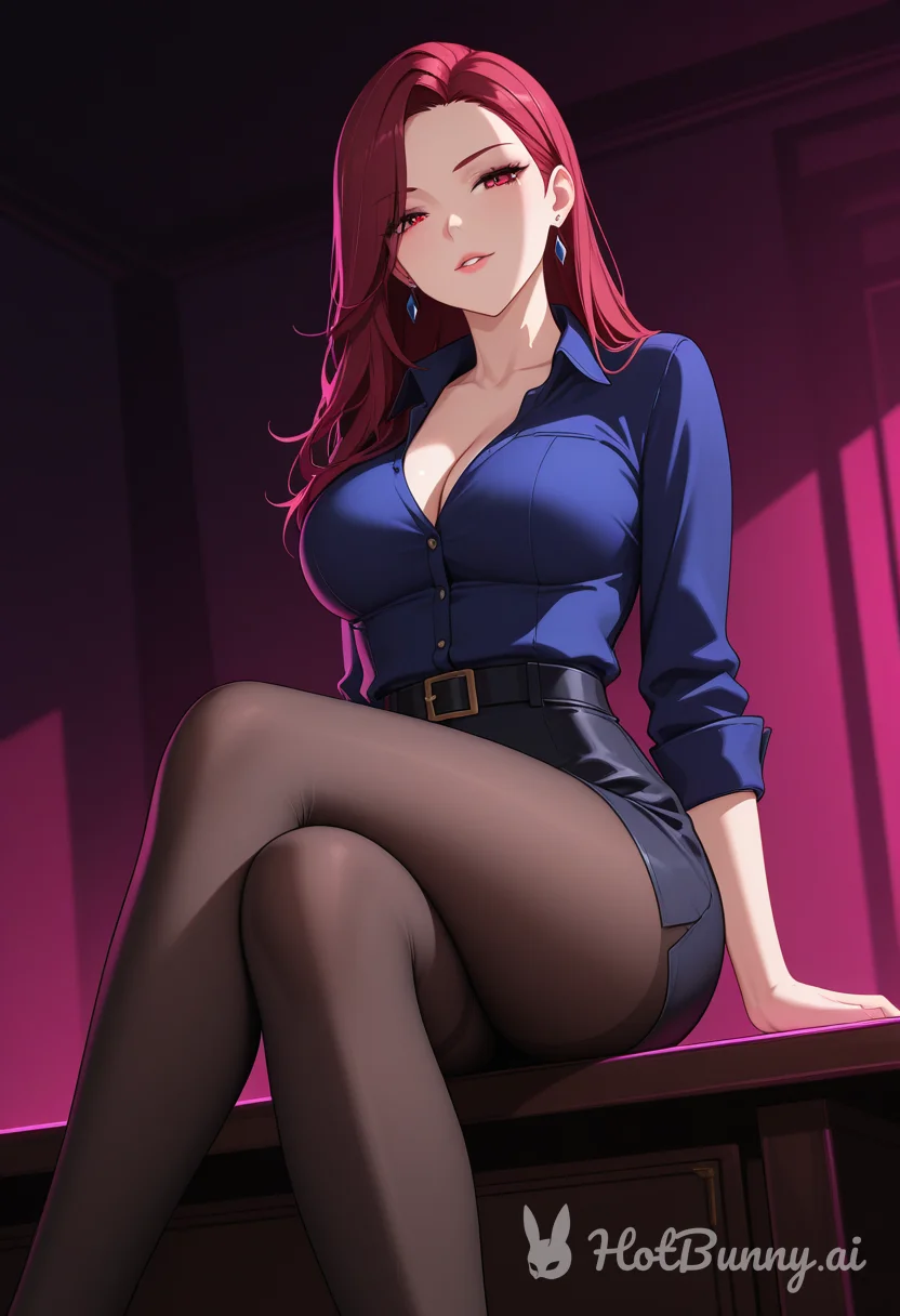 Pink Lips Office Ai Hentai