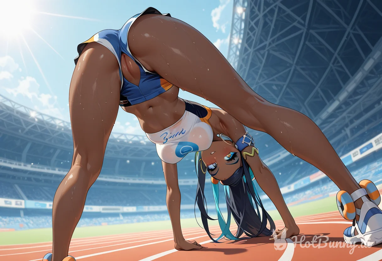 Nessa from Pokemon Public Ai Hentai