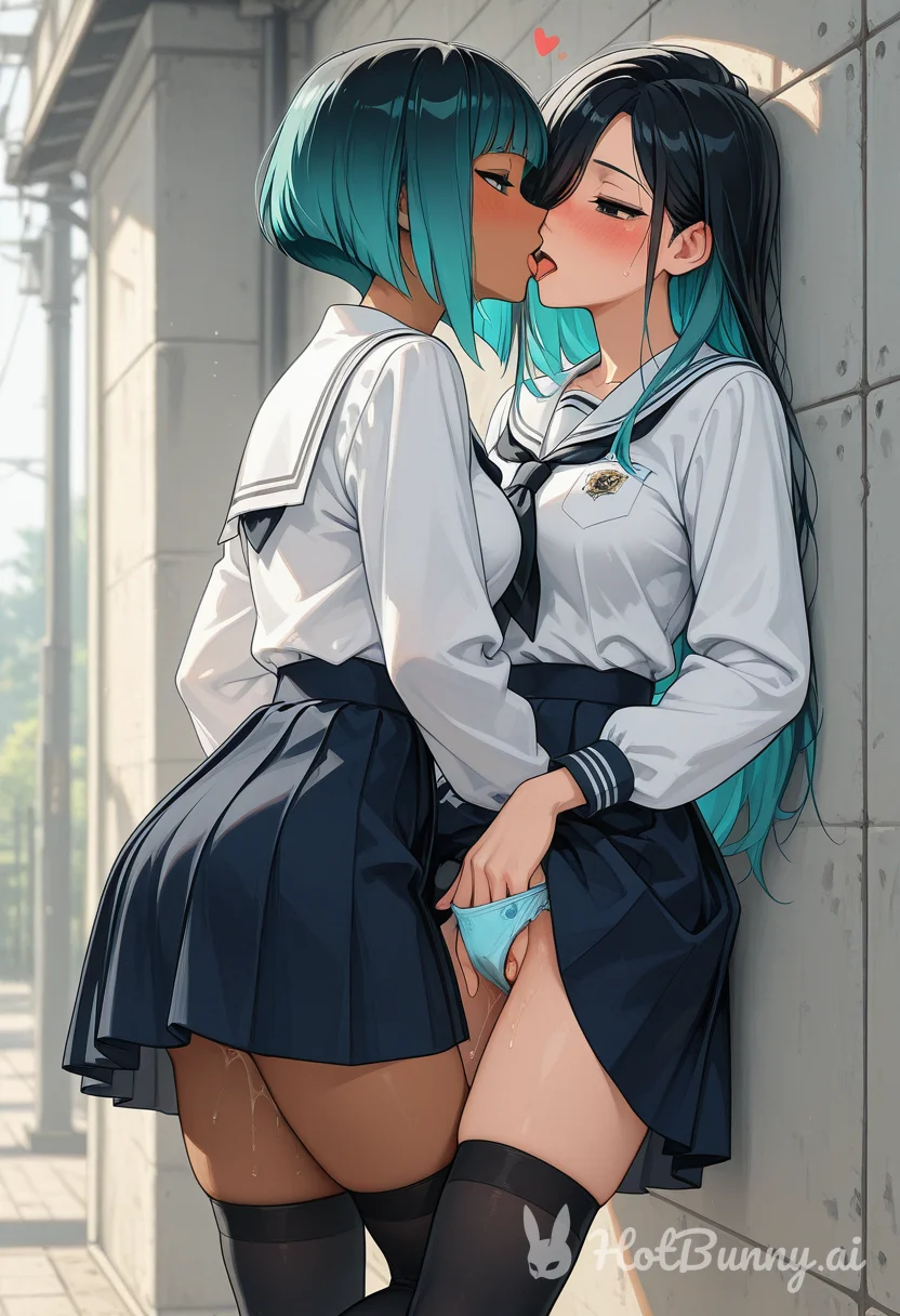 Lesbian Schoolgirl Ebony Ai Hentai