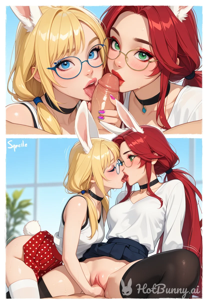 Bunny Girl Blowjob Blonde Ai Hentai