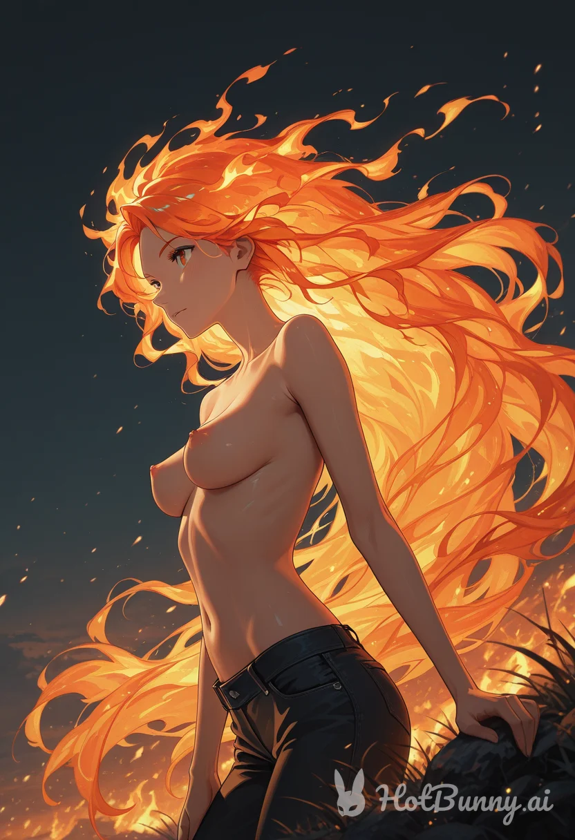 Fiery hair