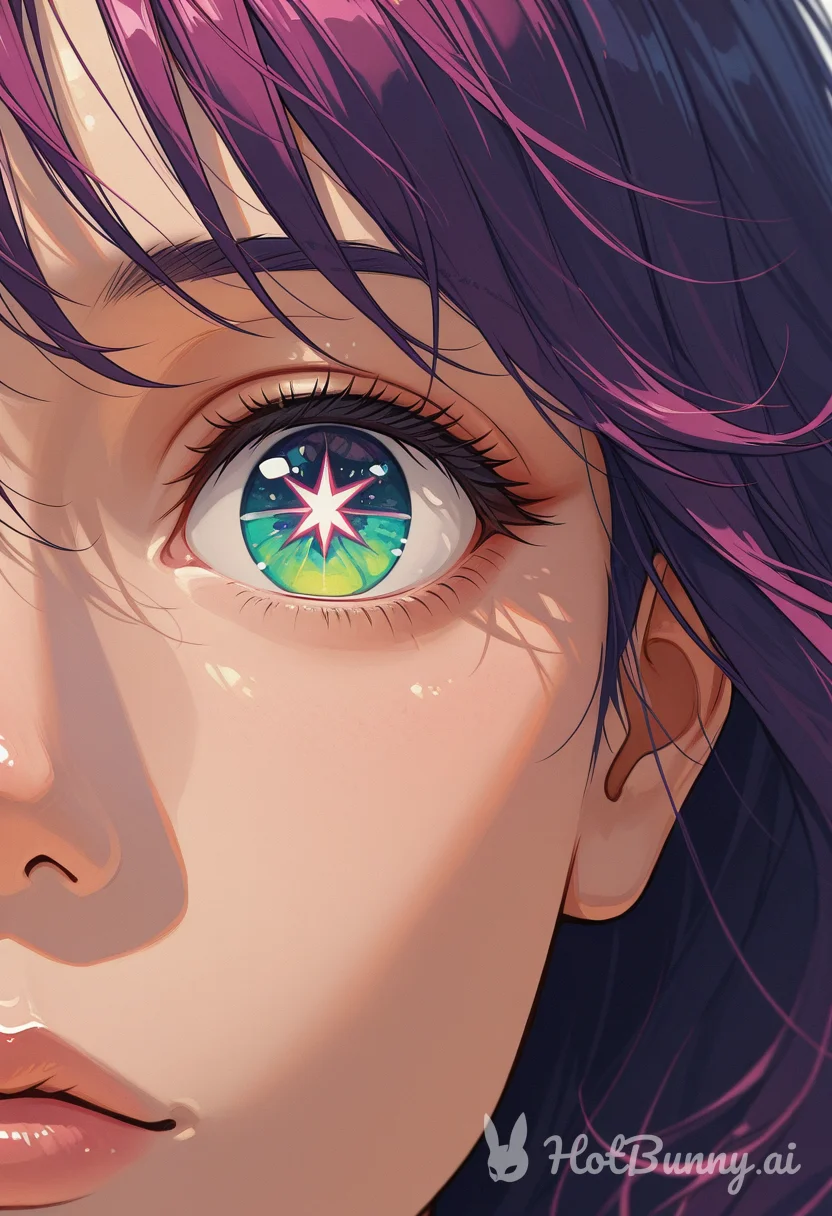 Detailed star-shaped pupils