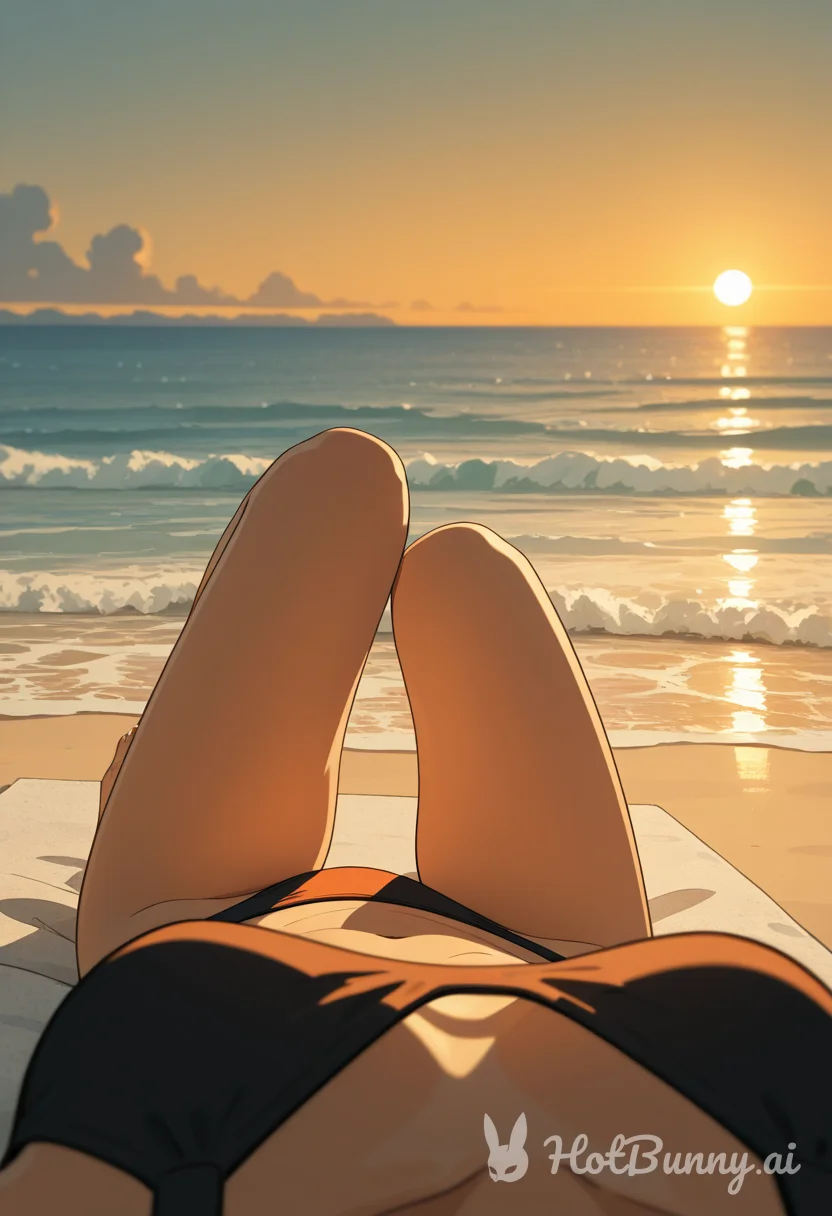 Cute sunset pic by the beach