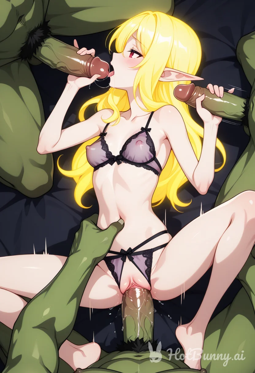 Elf Blowjob Blonde Ai Hentai
