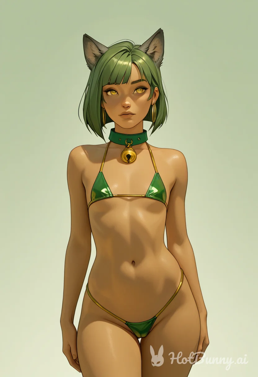 Cat Girl Ebony Swimsuit Ai Hentai