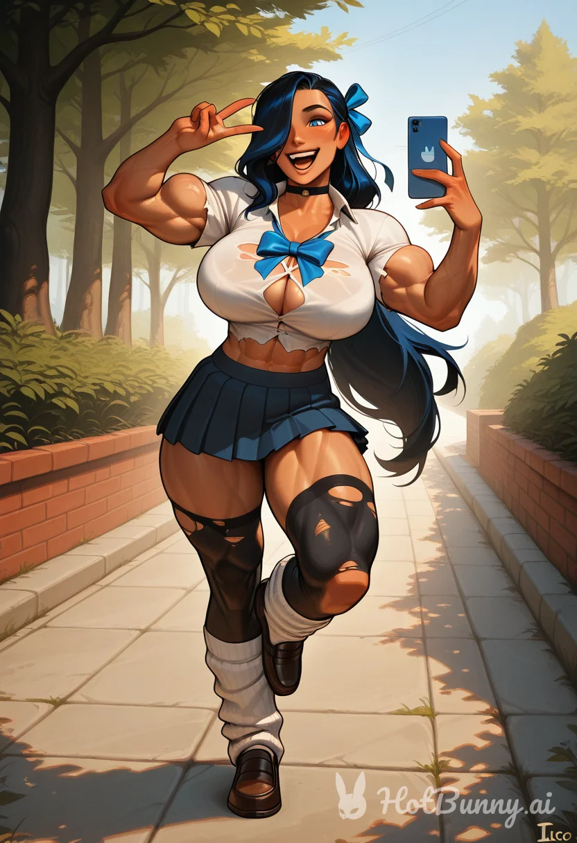Ebony Muscle Girl Schoolgirl Ai Hentai