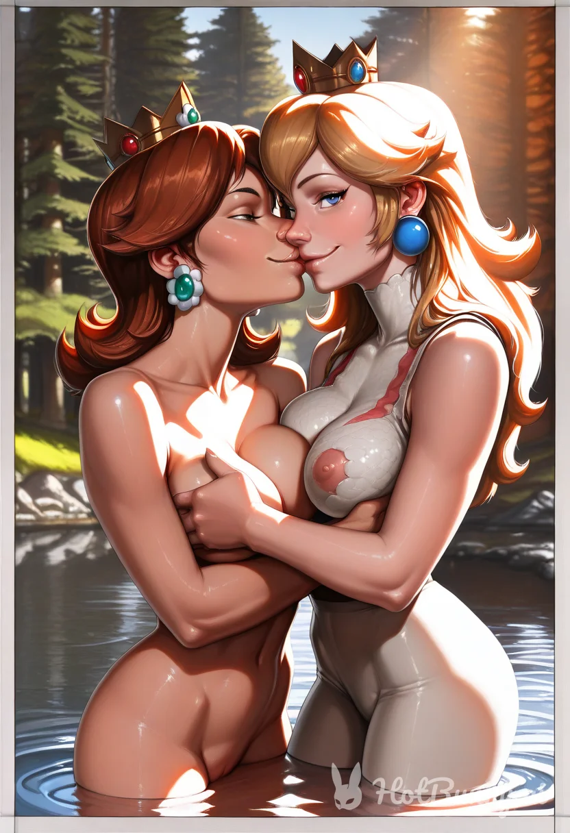 Princess Peach and Princess Daisy Lesbian Ai Hentai