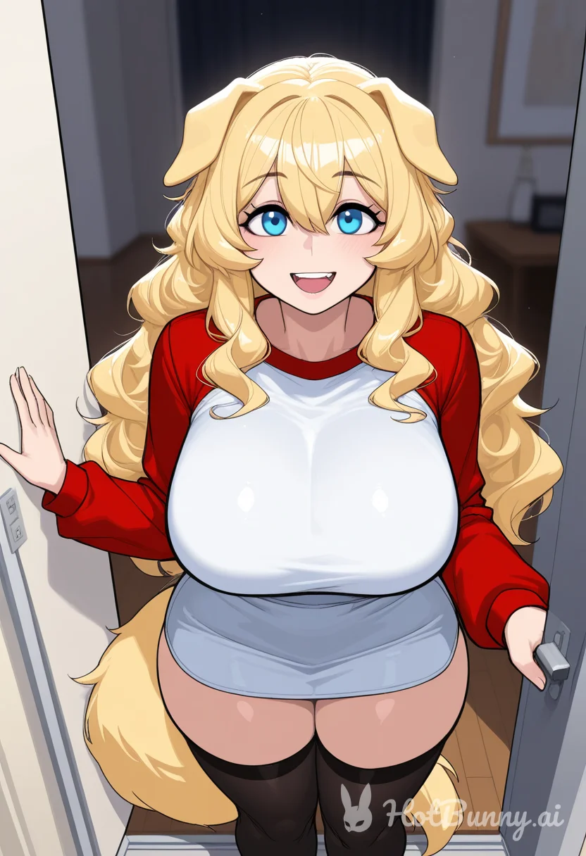Dog Girl Huge Tits Blonde Ai Hentai