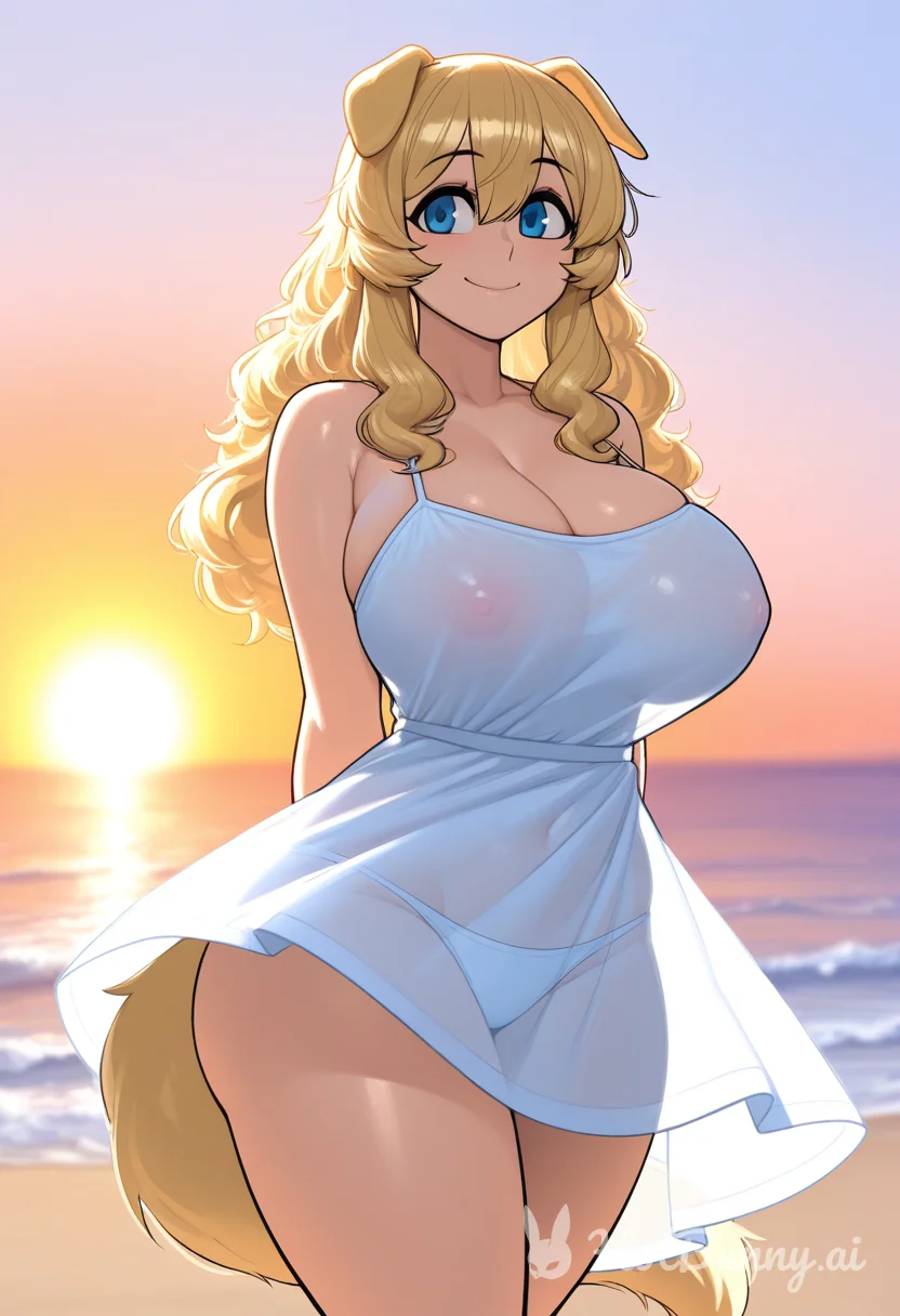 Dog Girl Huge Tits Blonde Ai Hentai
