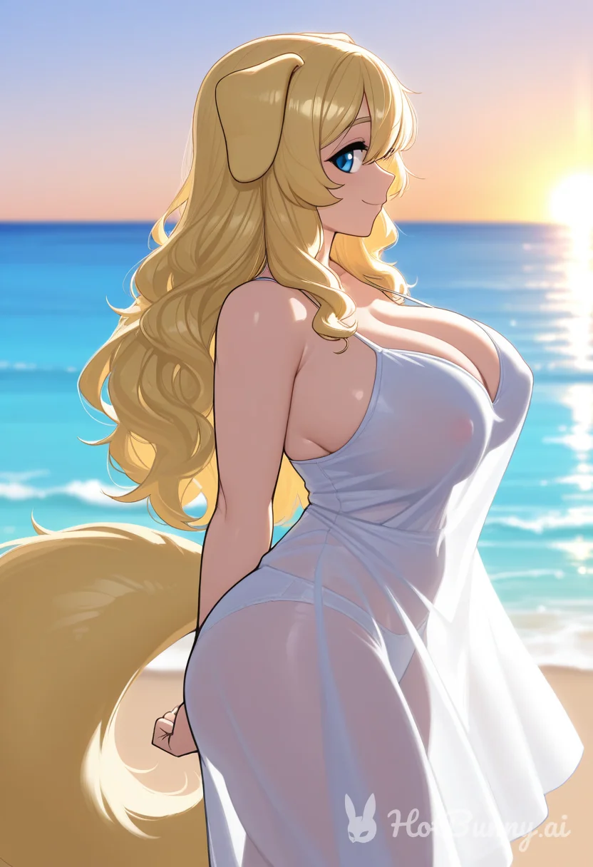 Dog Girl Huge Tits Blonde Ai Hentai
