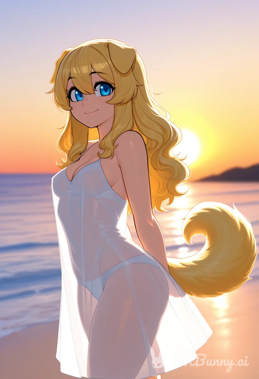 Dog Girl Swimsuit Blonde Ai Hentai