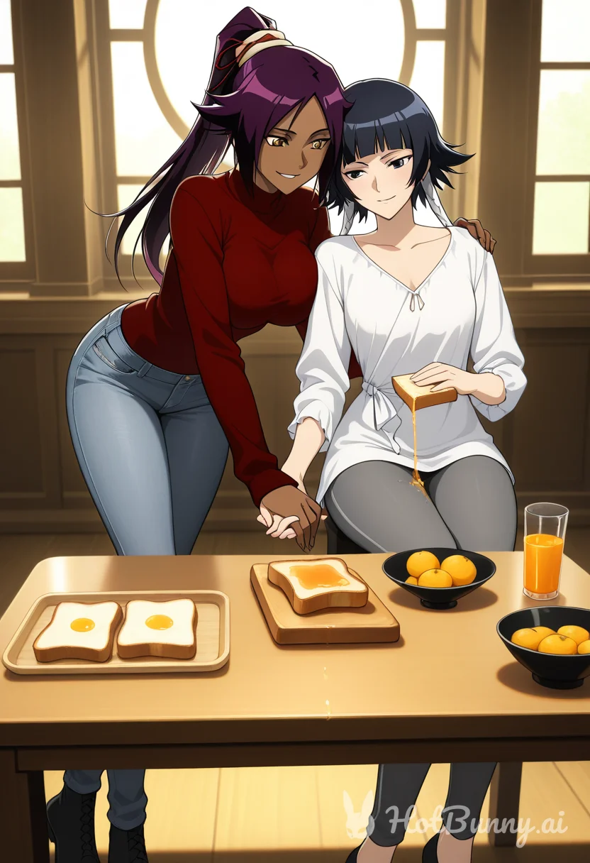 Shihouin Yoruichi from Bleach Lesbian Ai Hentai